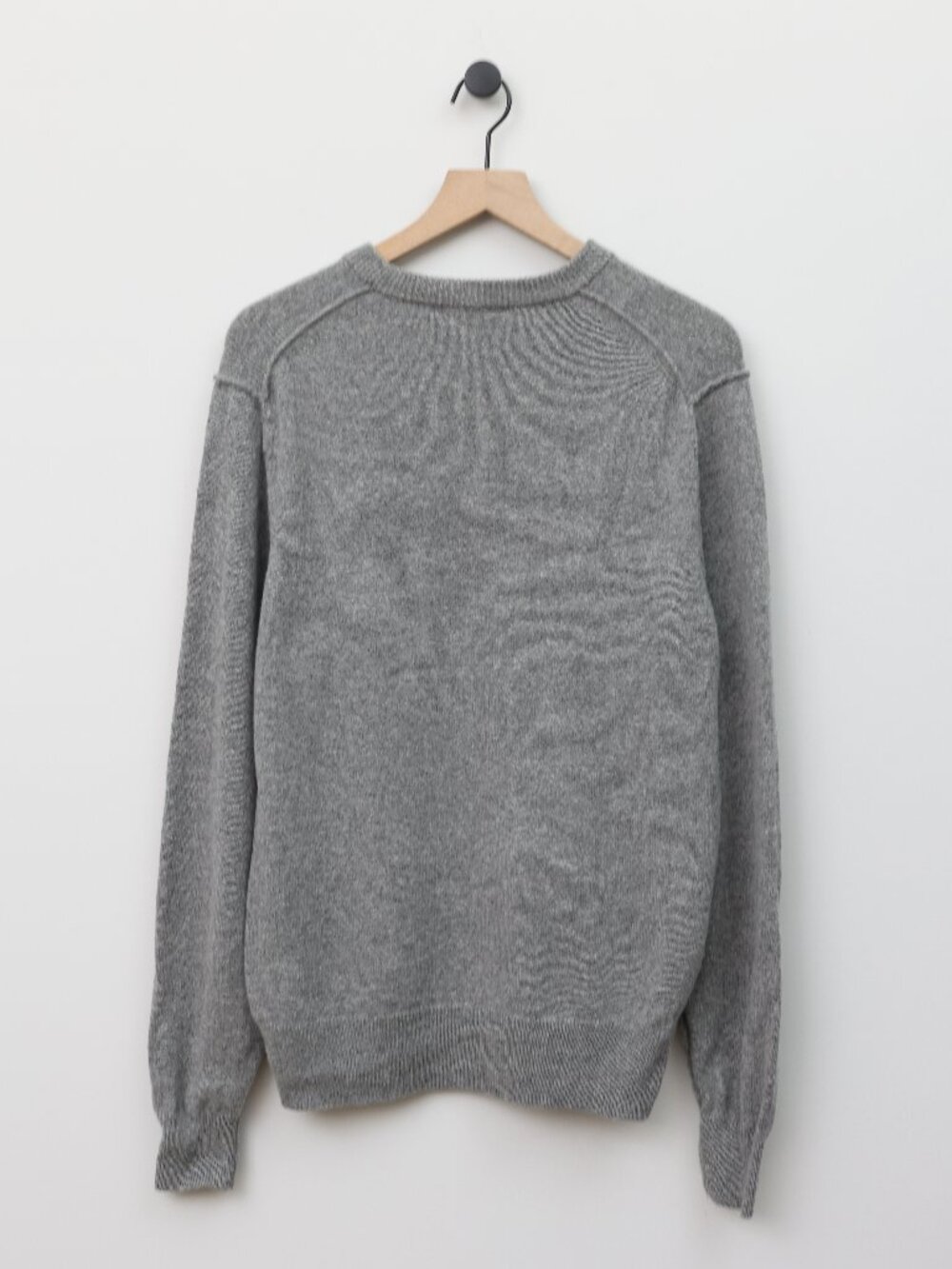 Alex Mill Reverse Seam Crewneck Merino Wool Sweater - Heather Gray Medium - Picture 3 of 4